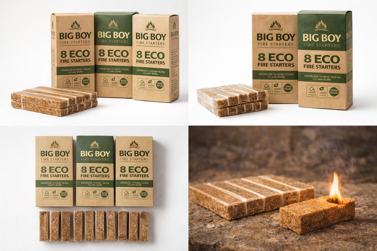 Big Boy Fire Starters packaging